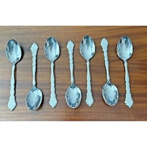 Oneida SATINIQUE Community Satin Stainless Flatware Lot of 7 Oval Soup Spoons